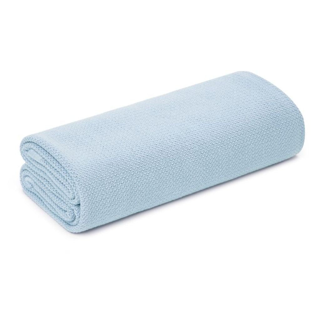 Memi Bambusowy kocyk dla niemowlaka otulacz Baby Blue z jonami 100x100