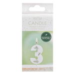 Gingerray świeczka na tort Leaf Foliage Number 3 Birthday Candle