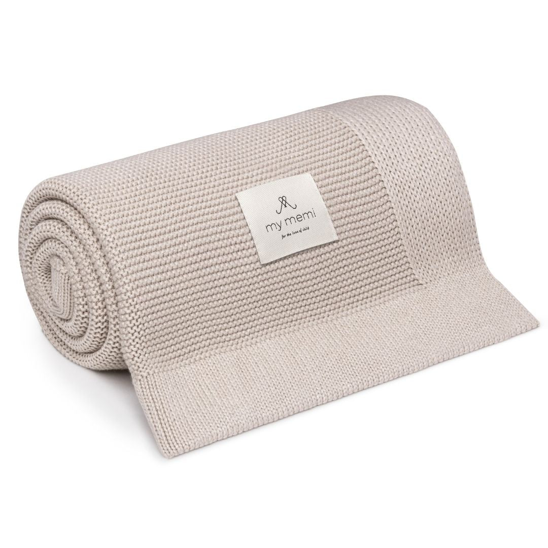 Memi Bambusowy kocyk beige classic 80x100 cm