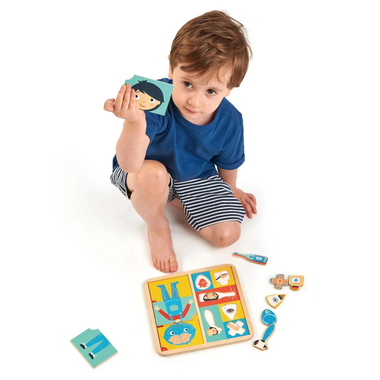 Tender Leaf Toys Drewniana układanka edukacyjna Ciało człowieka