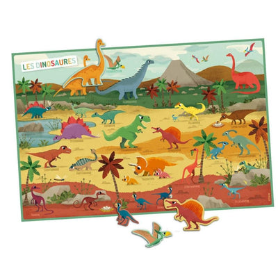 Auzou Magnesy puzzle magnetyczne Dinozaury