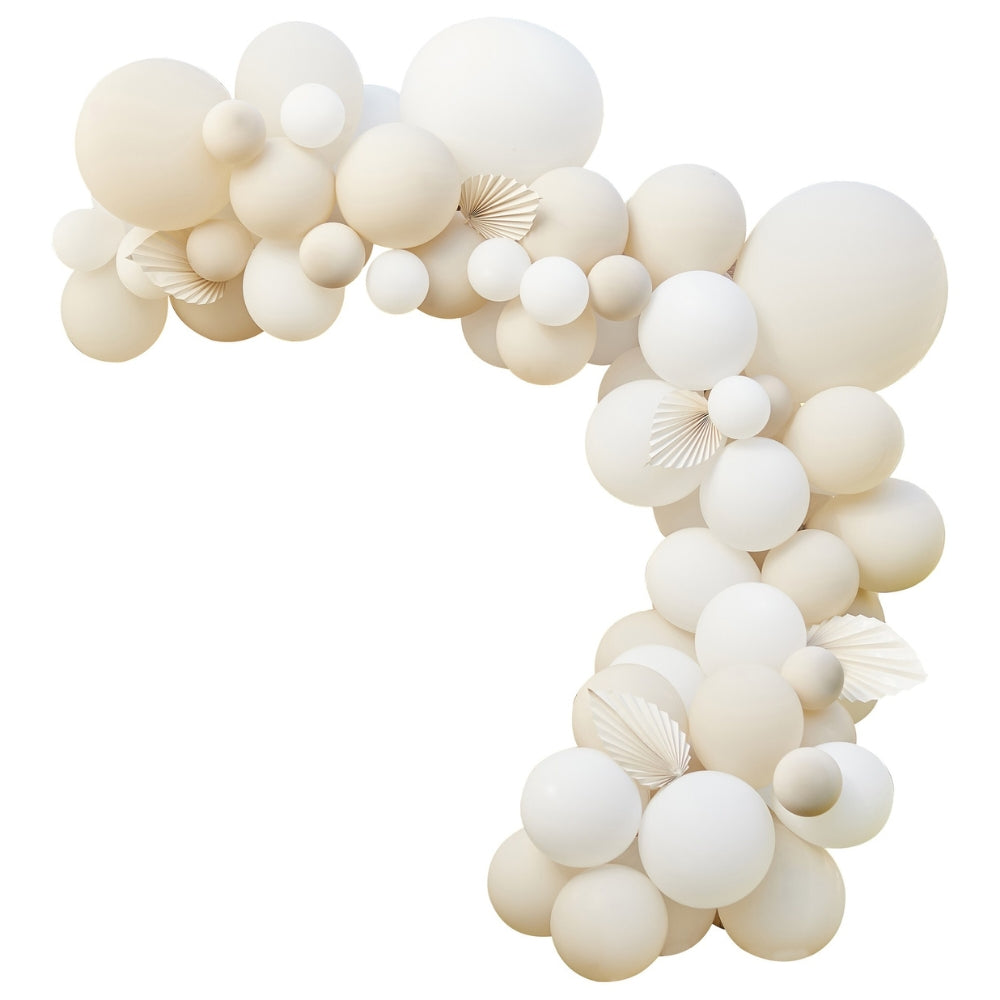 Gingerray balony lateksowe Girlandy White & Cream