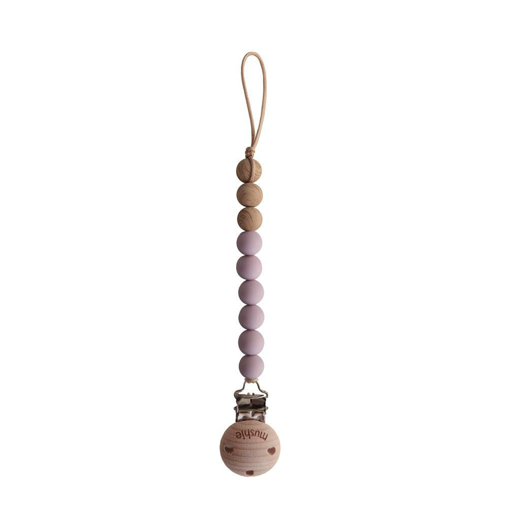 Mushie Koralikowa zawieszka do smoczka Eva Mauve