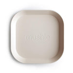 Mushie Zestaw talerzy dla dzieci Square Ivory