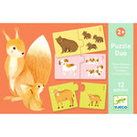 Djeco Puzzle dla dzieci duo mamy i dzieci zwierzątka