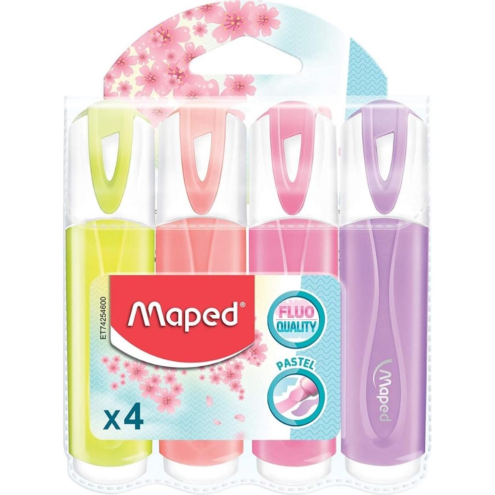 Maped Zakreślacze pastelowe Fluo Peps 4 szt. w etui