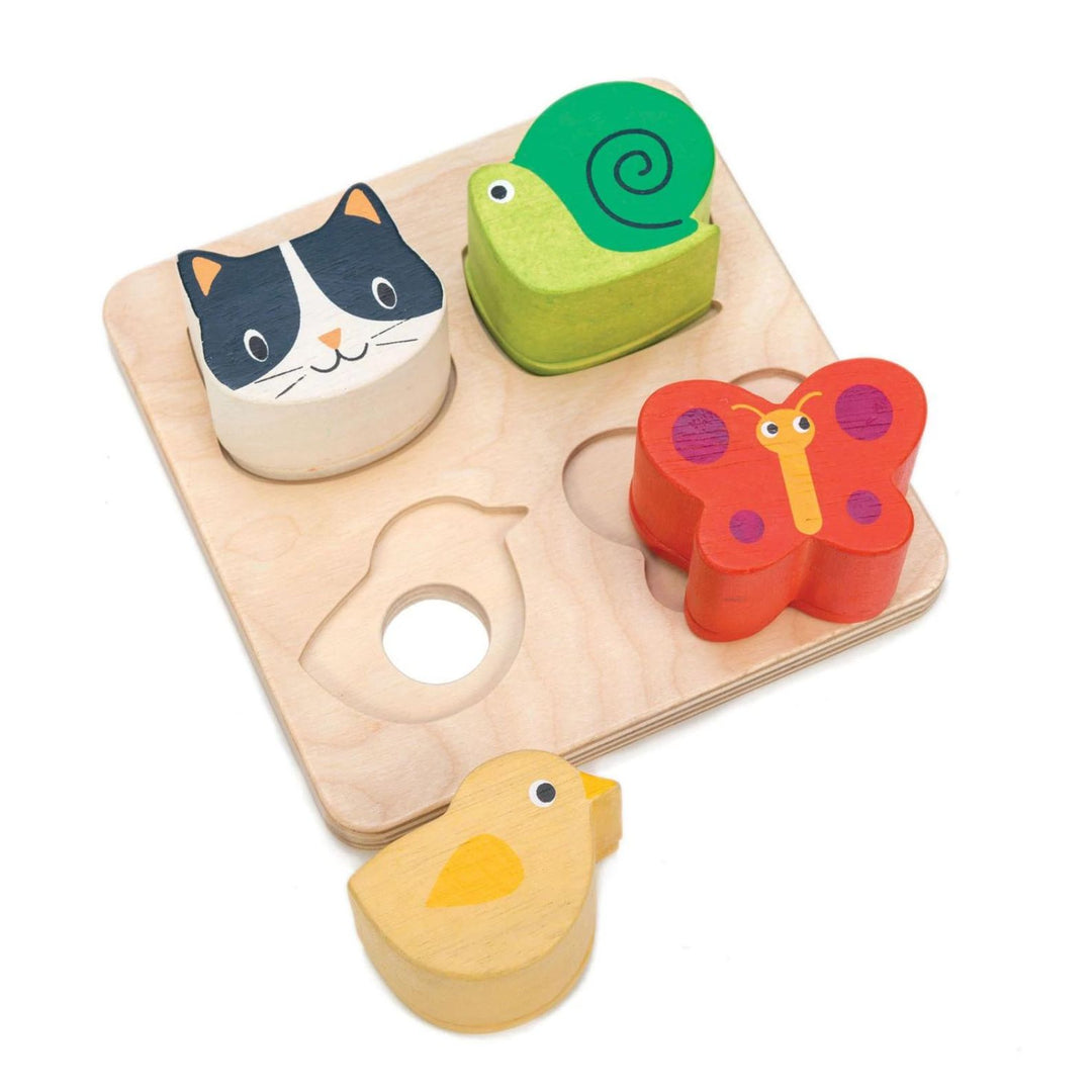 Tender Leaf Toys Drewniana zabawka sensoryczna Zwierzęta kształty i faktury