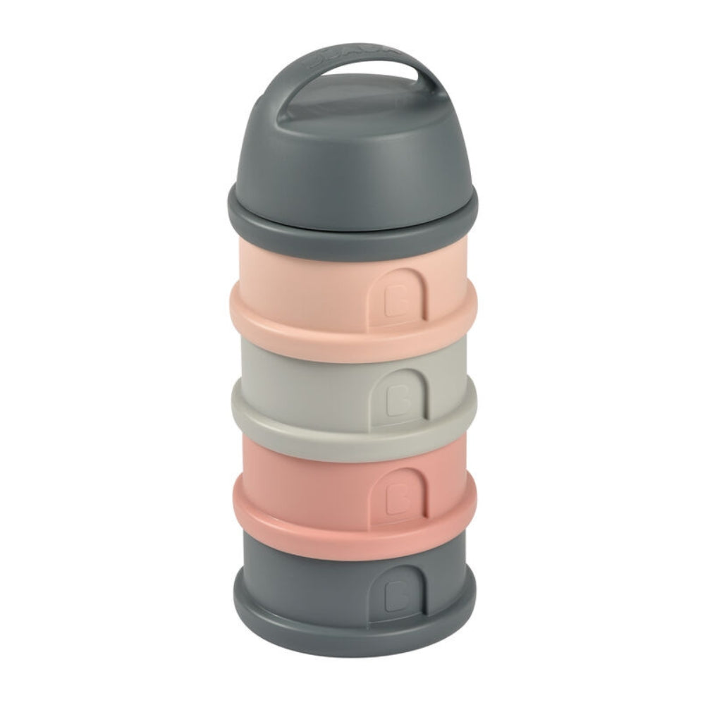 Beaba Pojemniki na mleko w proszku 4 komory mineral grey/pink