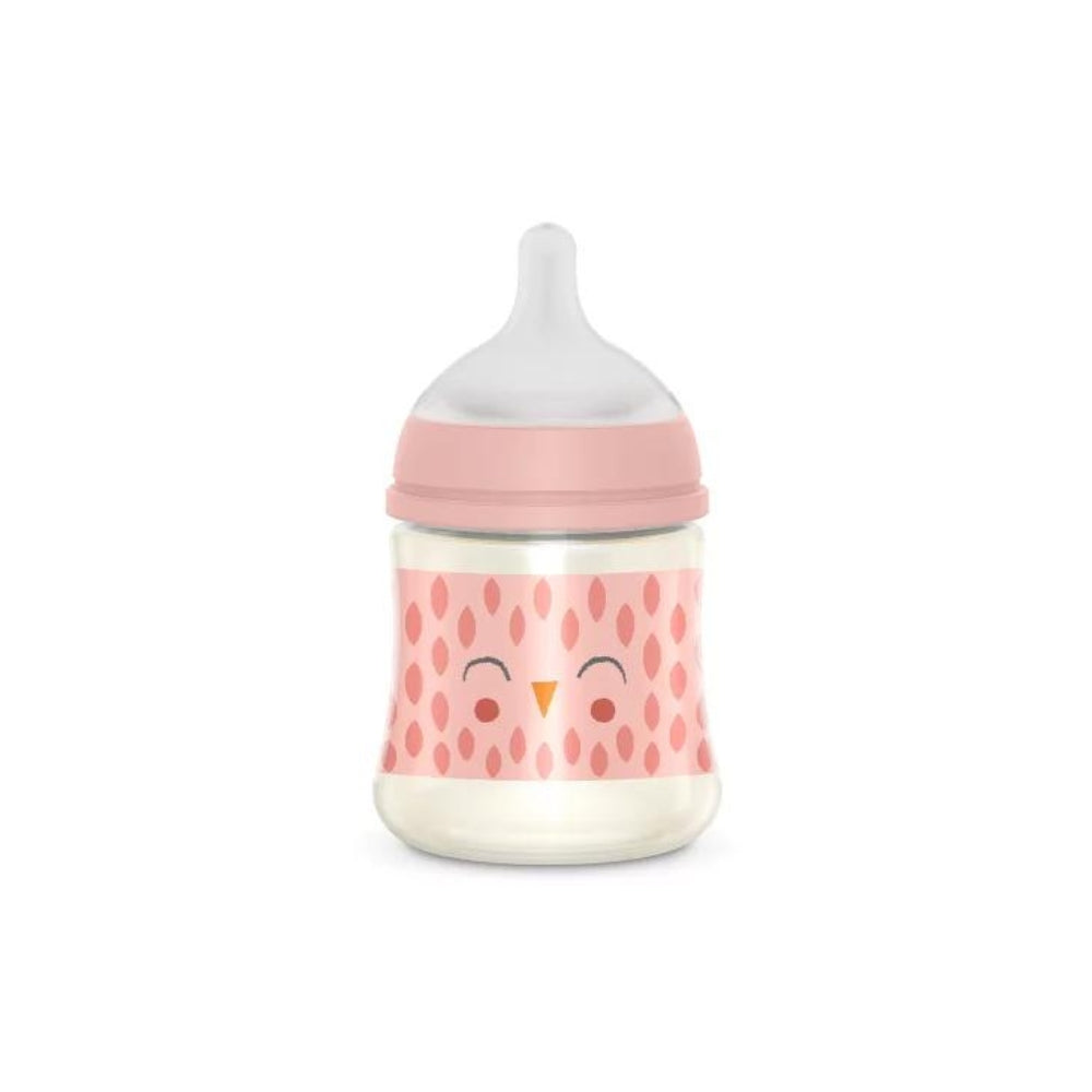 Suavinex Butelka dla niemowląt 150 ml SX Pro wolny przepływ Sowa różowa