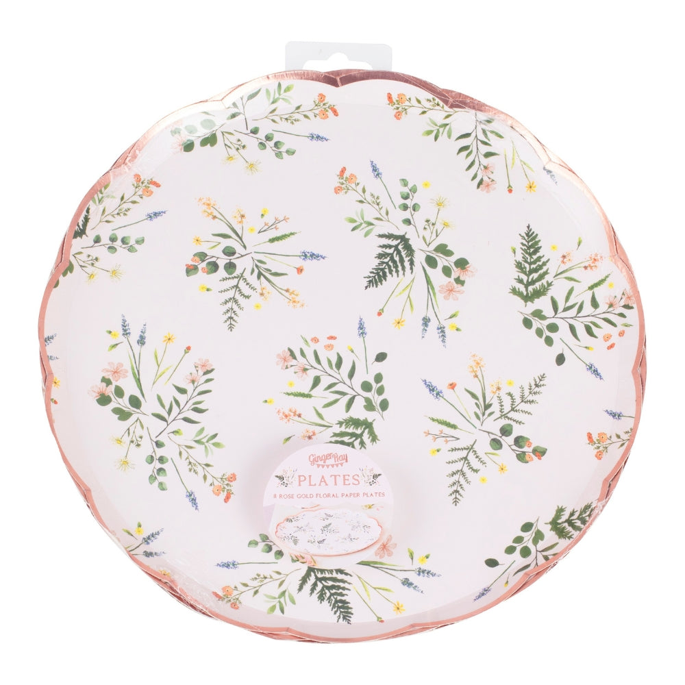 Gingerray Talerzyki papierowe Floral Tea Party Paper Plates