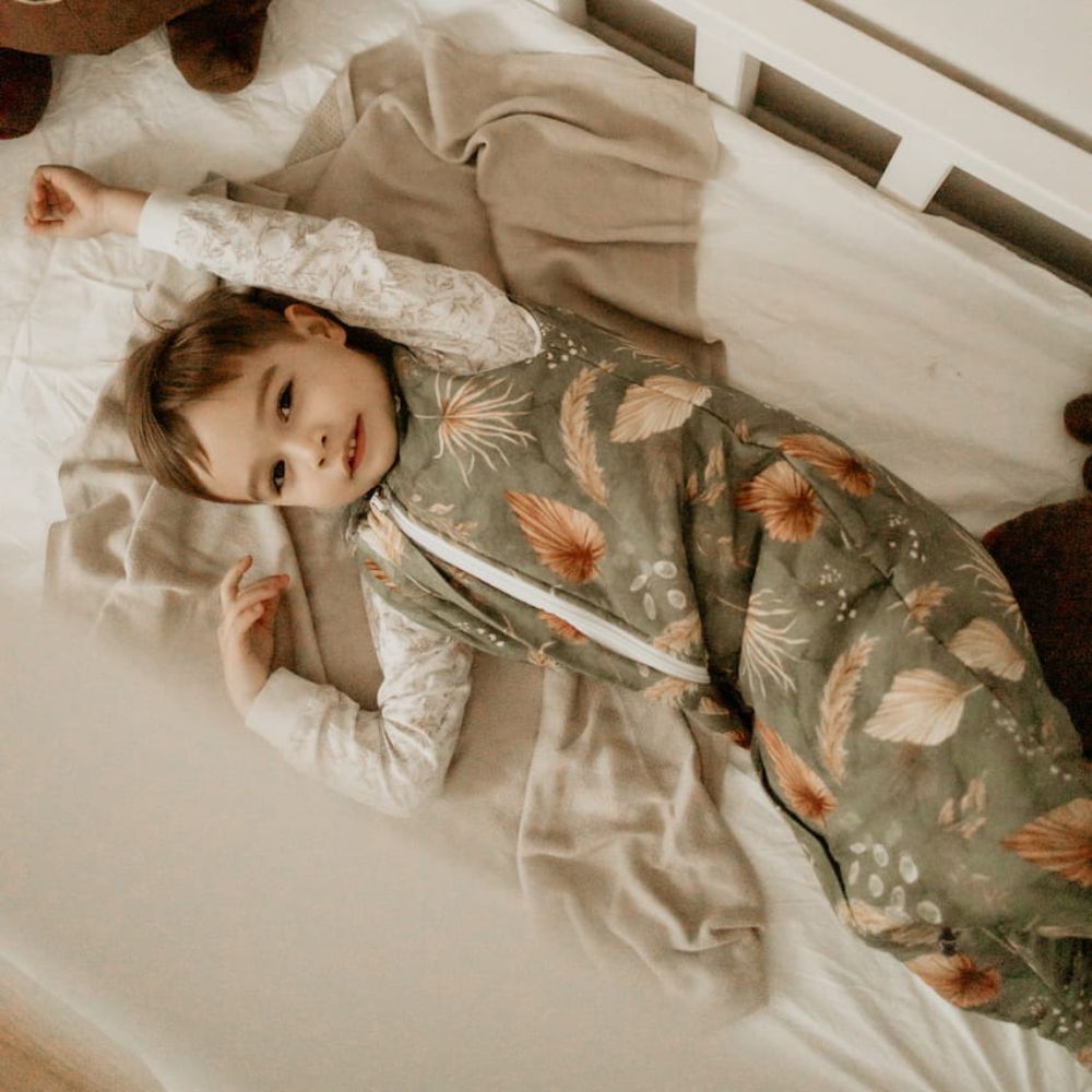 Sleepee Dwustronny śpiworek z nogawkami bohemian green bohemian botanic 1-2 lat