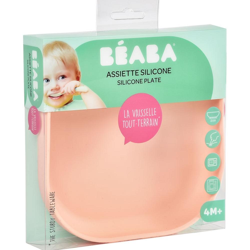 Beaba Silikonowy talerzyk z przyssawką pink