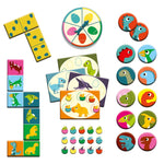 Djeco Gry dla dzieci Bingo Memo Domino Dinozaury