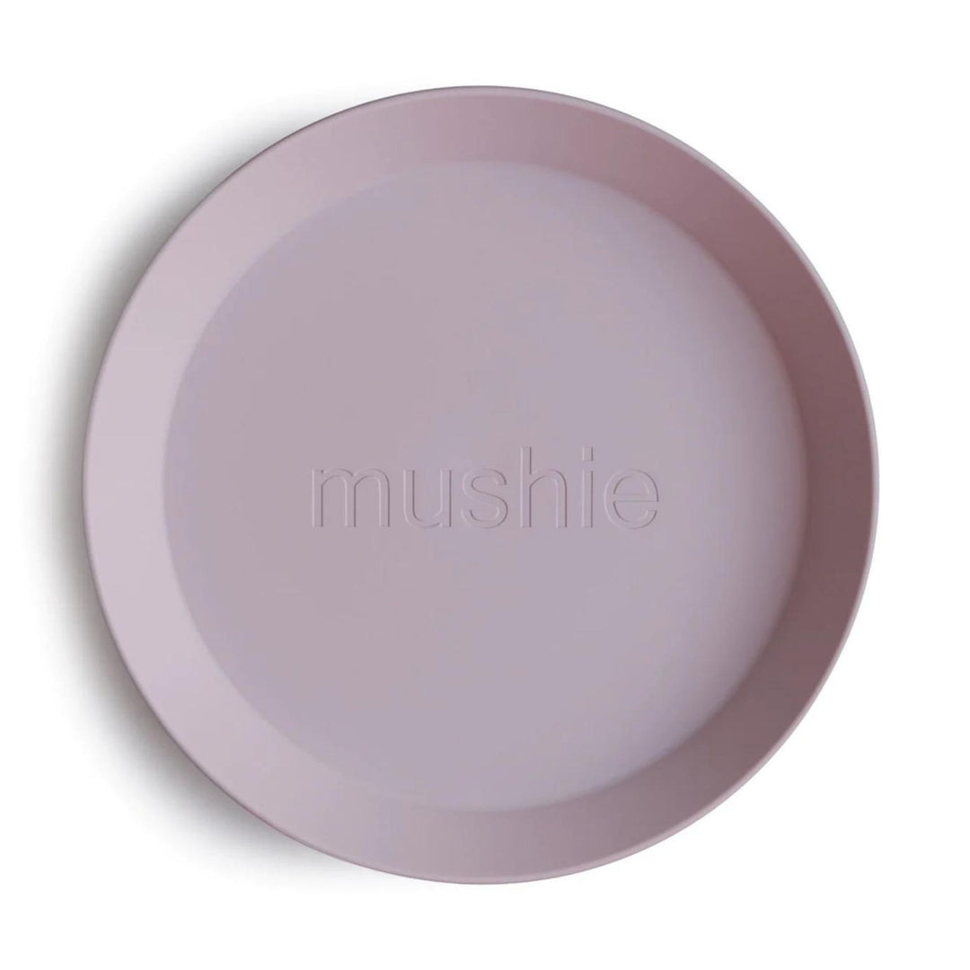 Mushie Zestaw talerzy dla dzieci Round Soft Lilac