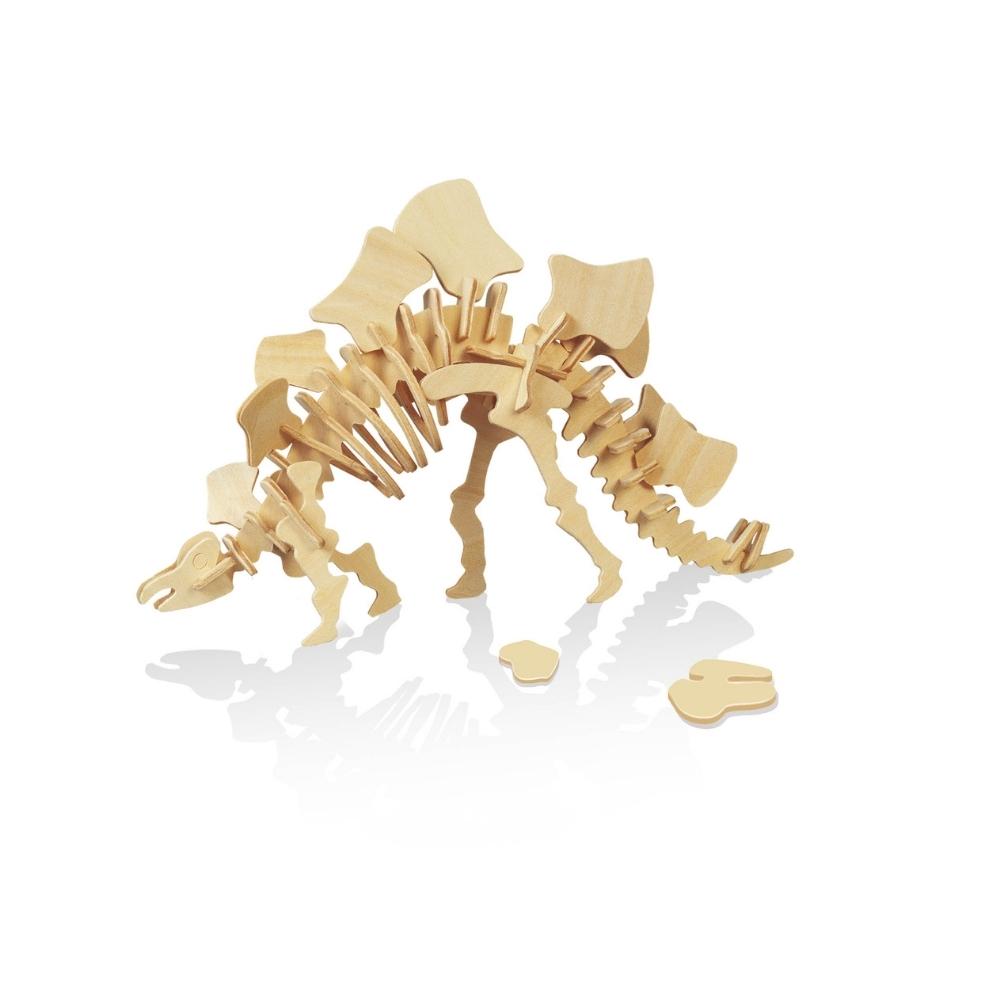Buki Drewniany model Szkielet dinozaura Stegozaur