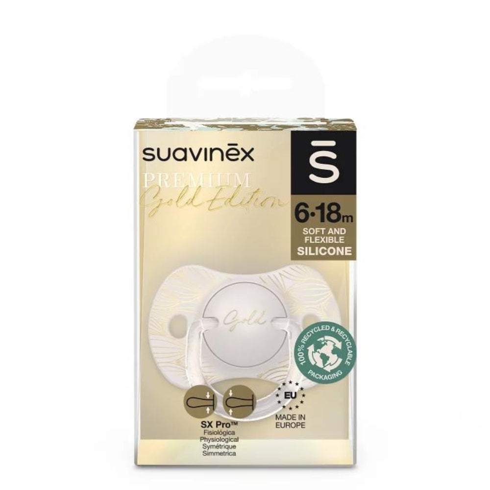 Suavinex Smoczek dla niemowlaka SX Pro Gold Premium Szary 6-18m