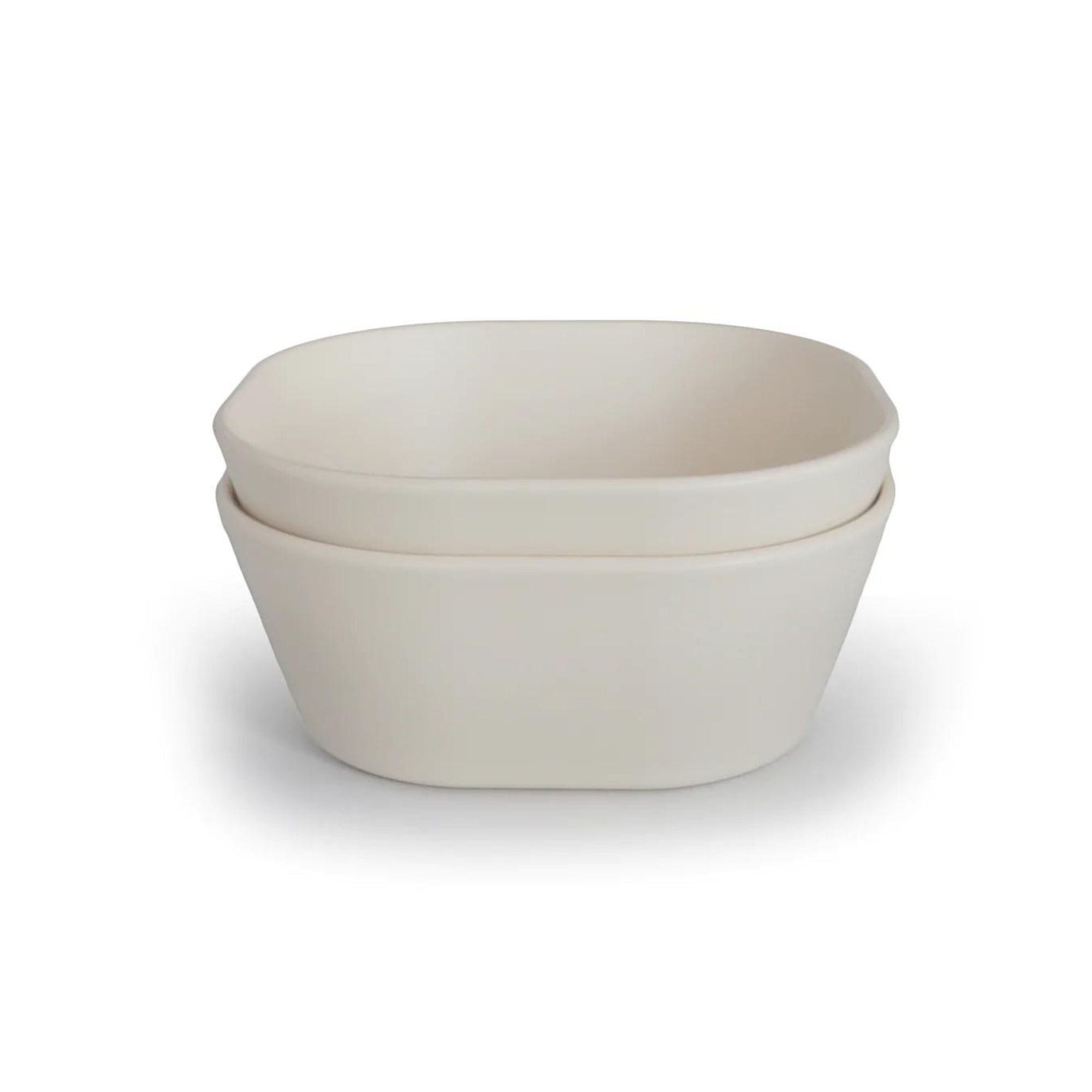 Mushie Miseczki dla dzieci Square Ivory