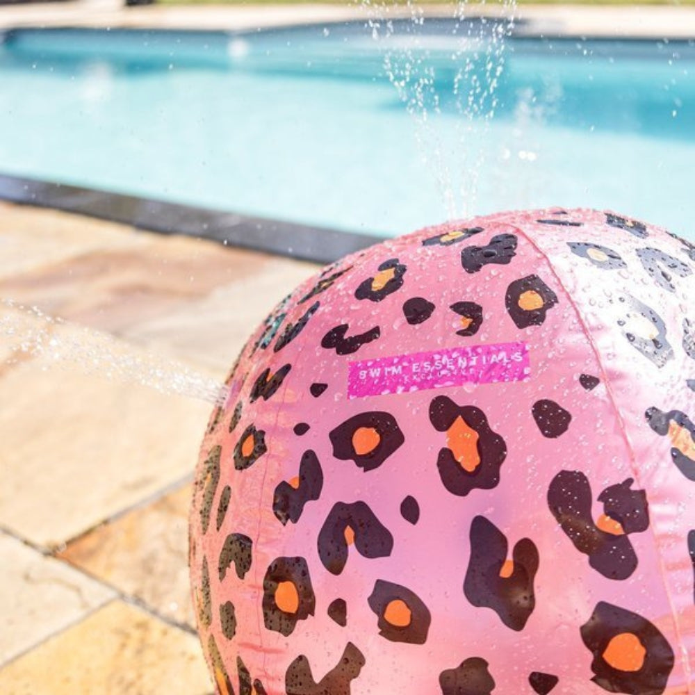 The Swim Essentials Zraszacz dla dzieci w kształcie piłki Panterka róż