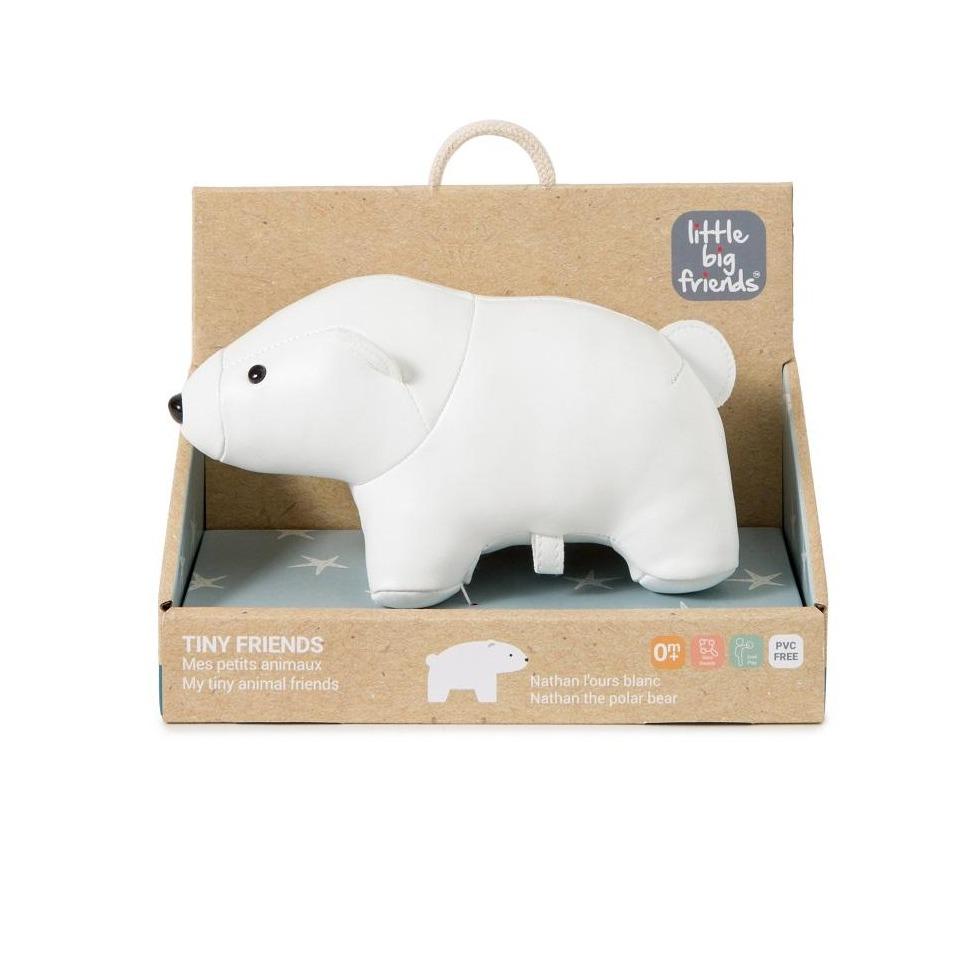 Little Big Friends Grzechotka Niedźwiadek polarny Nathan pupil do rączki - 4kidspoint.pl