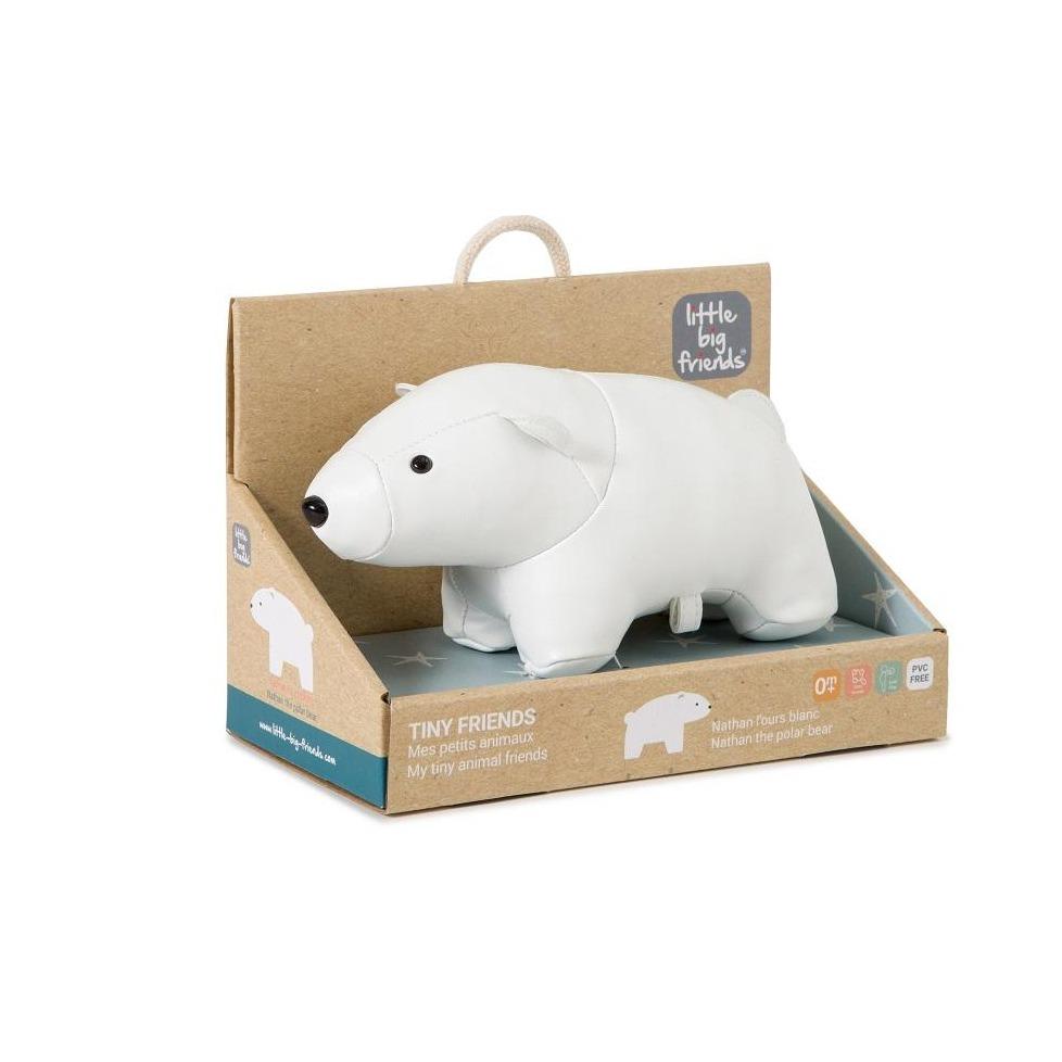 Little Big Friends Grzechotka Niedźwiadek polarny Nathan pupil do rączki - 4kidspoint.pl