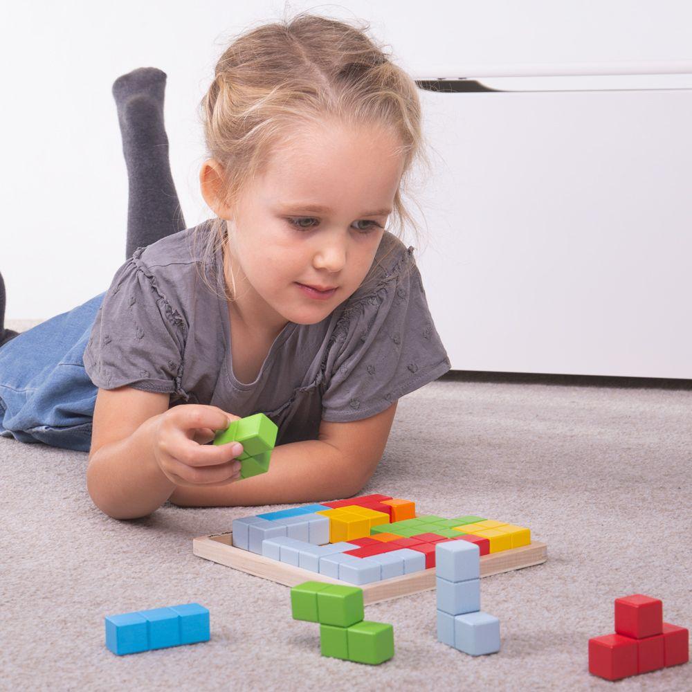 Bigjigs Toys Układanka drewniana tetris - 4kidspoint.pl