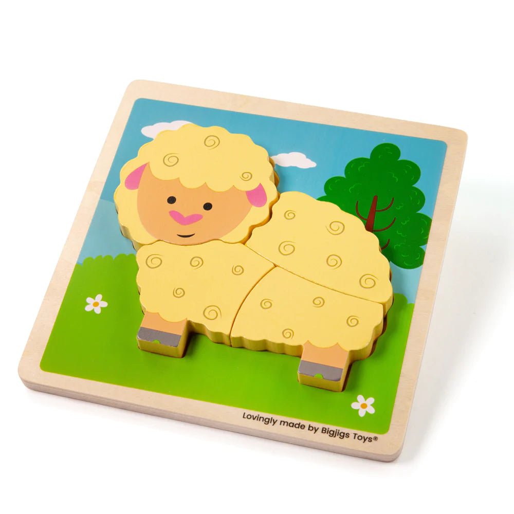 Bigjigs toys Drewniane Puzzle dla dzieci Owieczka