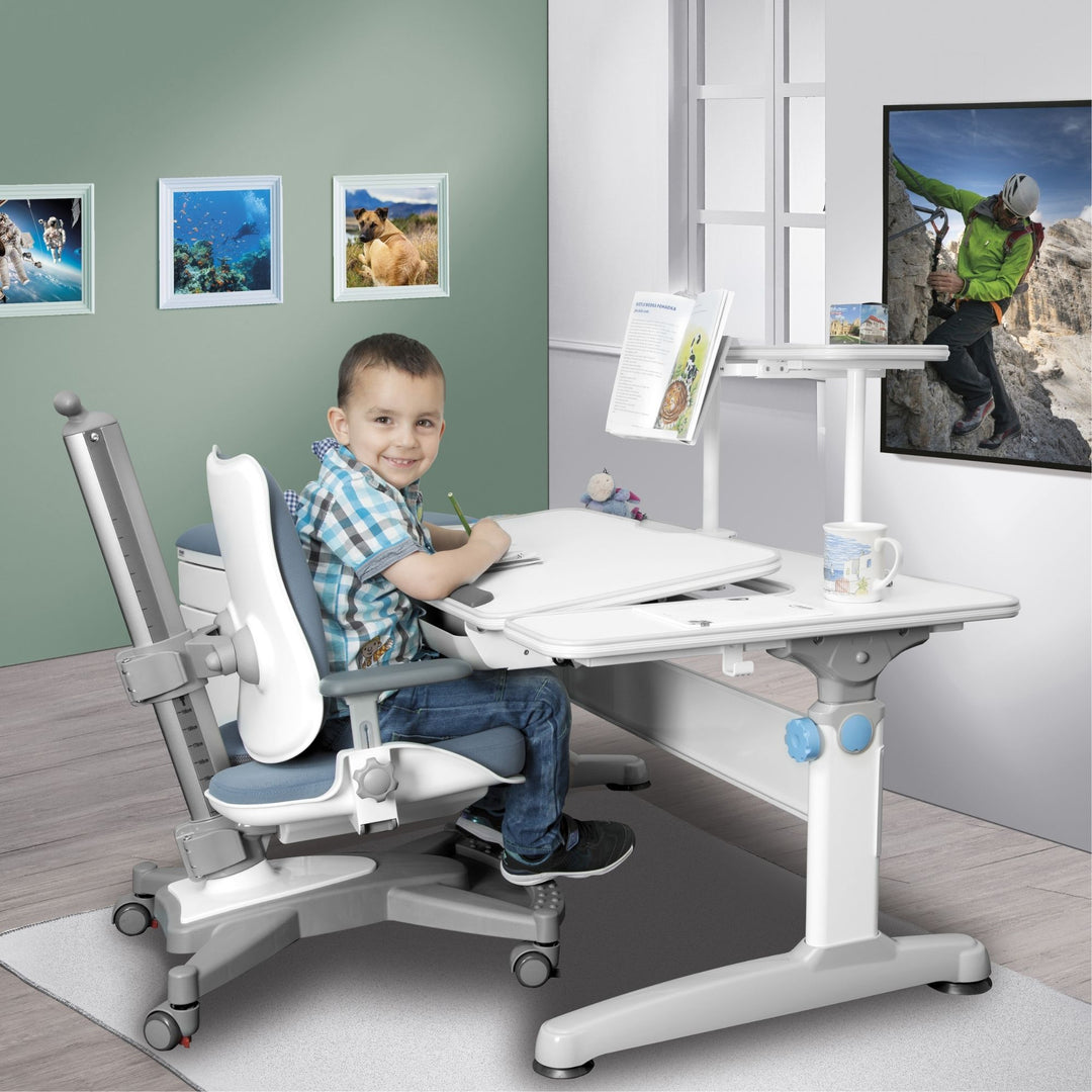 Mayer Ergonomiczne krzesło rosnące z dzieckiem MyChamp niebieskie kółka