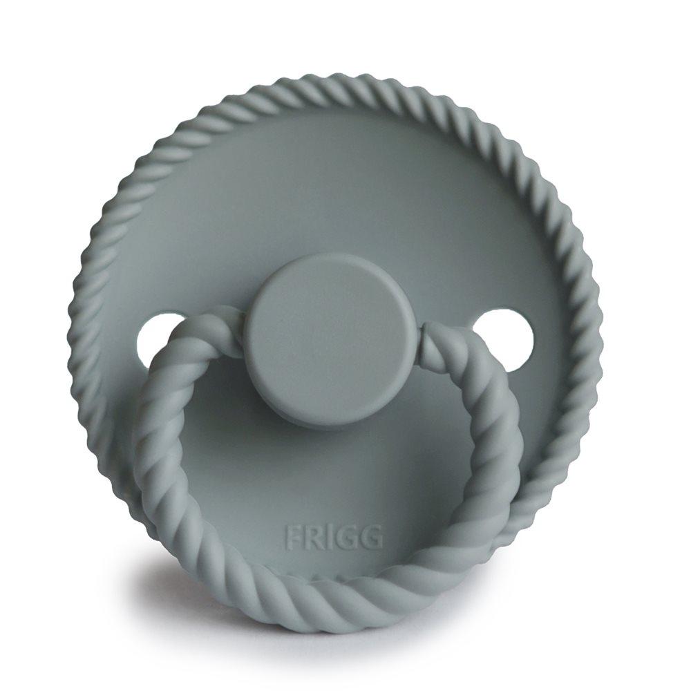 Frigg Smoczek dla niemowlaka silikonowy okrągły Rope French Gray 6m+