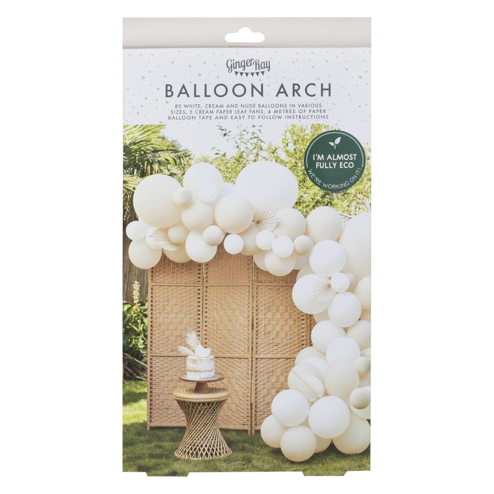 Gingerray balony lateksowe Girlandy White & Cream