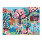 Janod Świecące puzzle dla dzieci z mini lampką UV Las 24 el.