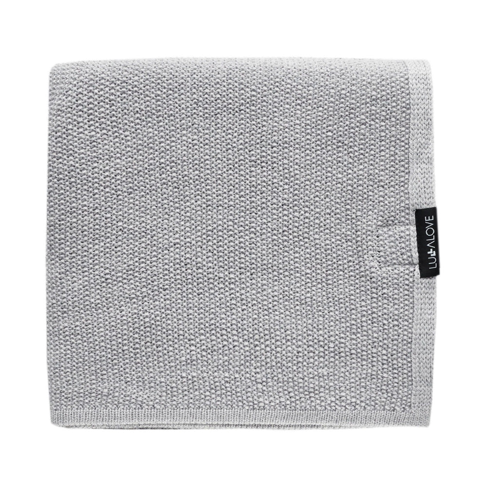 LullaLove Otulacz/Kocyk z wełny merino szary, gray mist