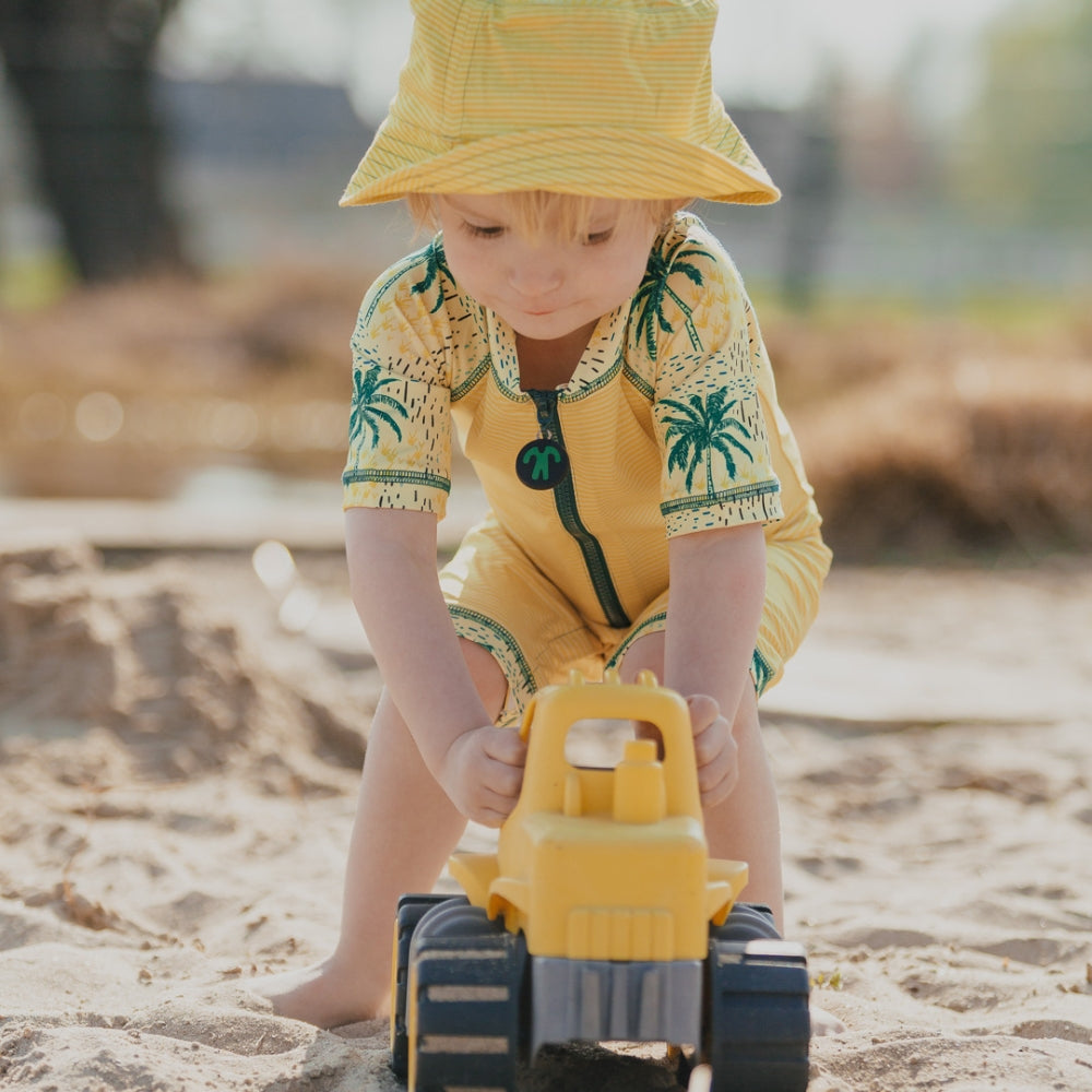 Ducksday Jednoczęściowy strój kąpielowy dla dziecka + bucket hat Cala rozmiar 86