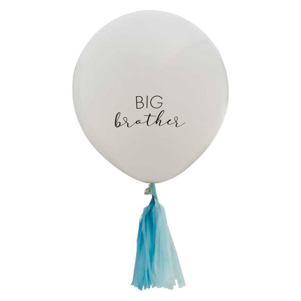 Gingerray balon lateksowy Big Brother Balloon with Blue Tassels
