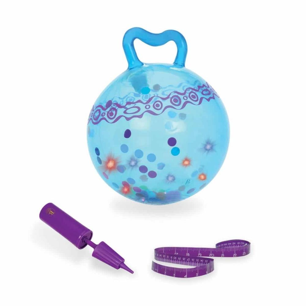 B.Toys Piłka do skakania przeźroczysta niebieska hop n’glow