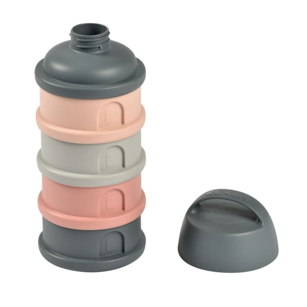 Beaba Pojemniki na mleko w proszku 4 komory mineral grey/pink