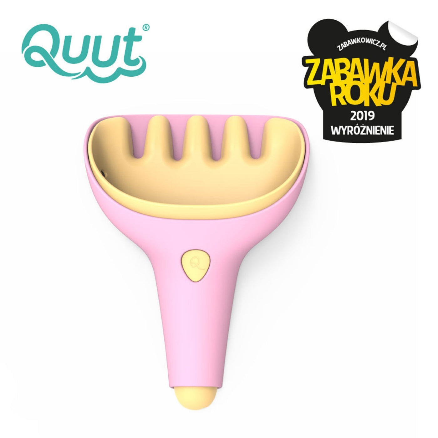 QUUT Zabawki do piasku łopatka + grabki Raki Banana Pink - 4kidspoint.pl