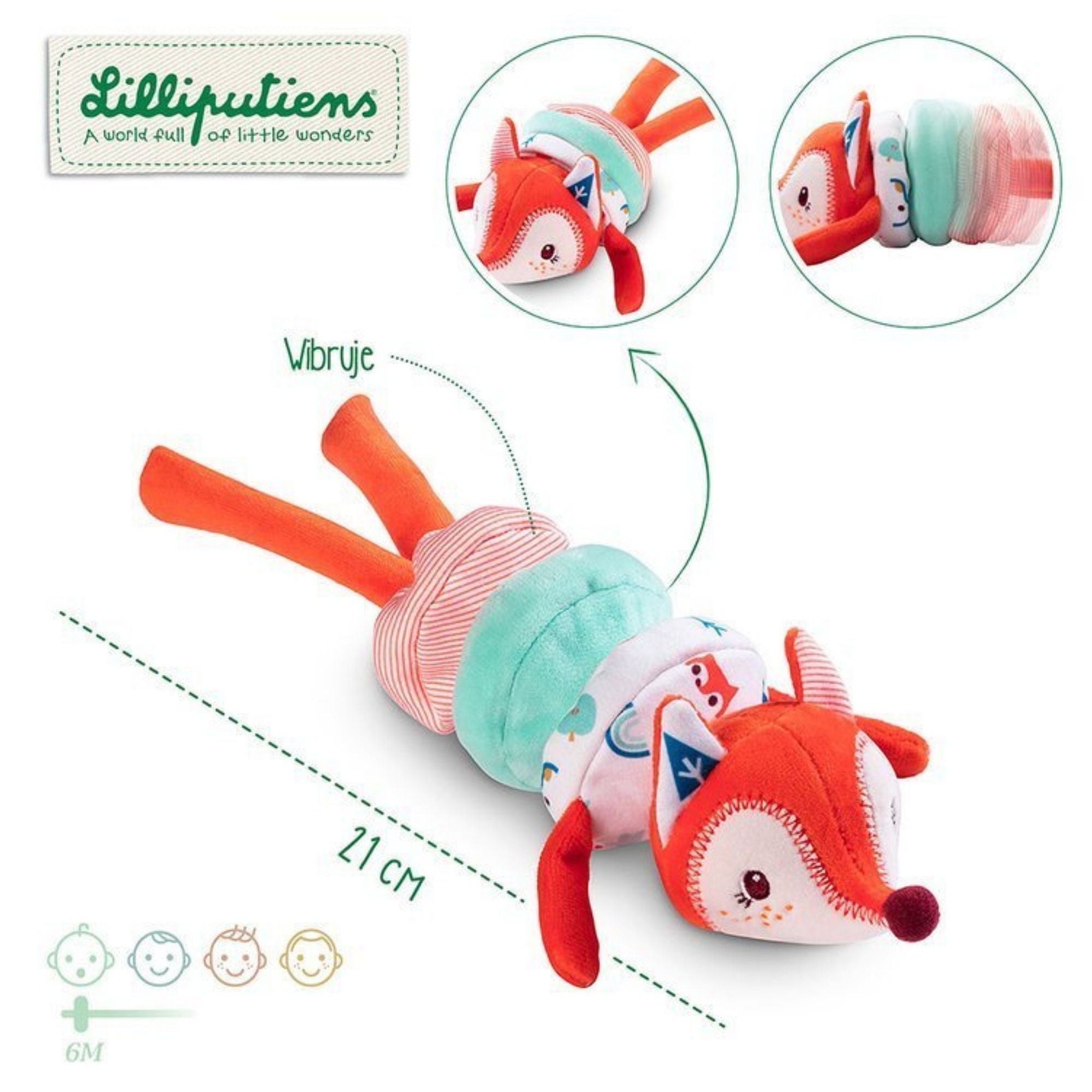 Lilliputiens Zawieszka do wózka Lisiczka Alice 6m+ - 4kidspoint.pl