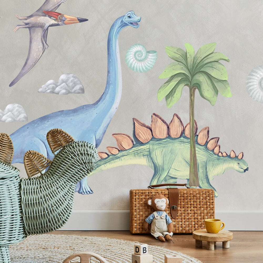PASTELOVELOVE naklejki na ścianę dla dzieci dinozaury II