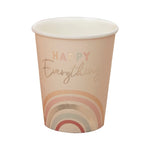 Gingerray Kubki papierowe Happy Everything Natural Rainbow Birthday Party Cups