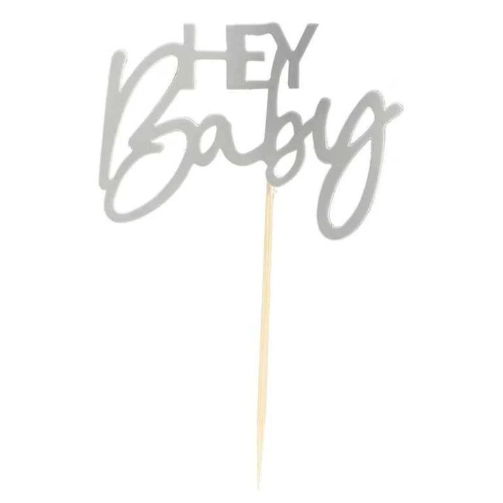 Gingerray Toppery na babeczki Hey Baby Sage Baby Shower