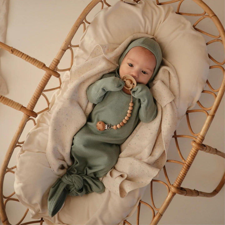 Mushie Pajacyk niemowlęcy wiązany 0-3 m Roman Green
