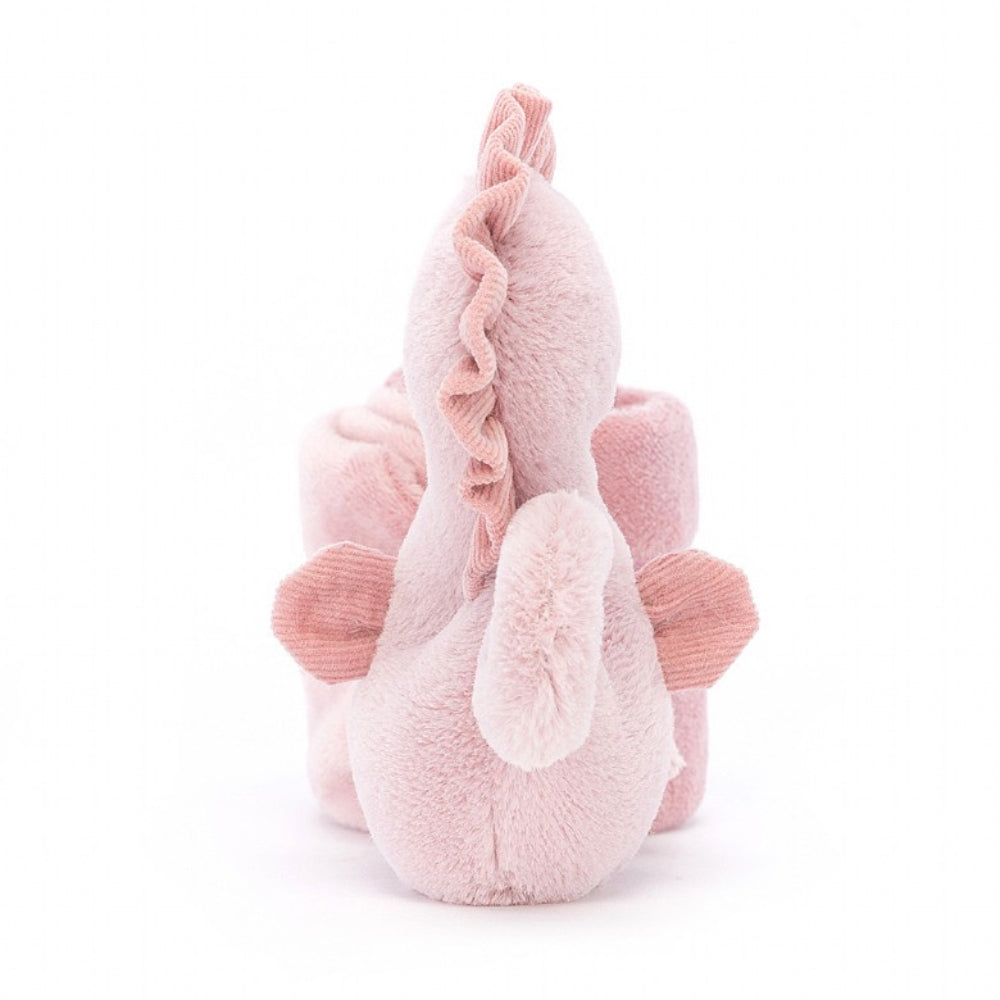 Jellycat przytulanka dla niemowlaka Konik Morski Szmatka Pudrowy Róż 34 cm