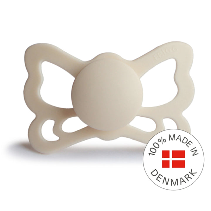 FRIGG Smoczek dla niemowlaka silikonowy Butterfly Cream 6m+