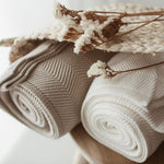 Memi Bambusowy kocyk light beige 80x100 cm