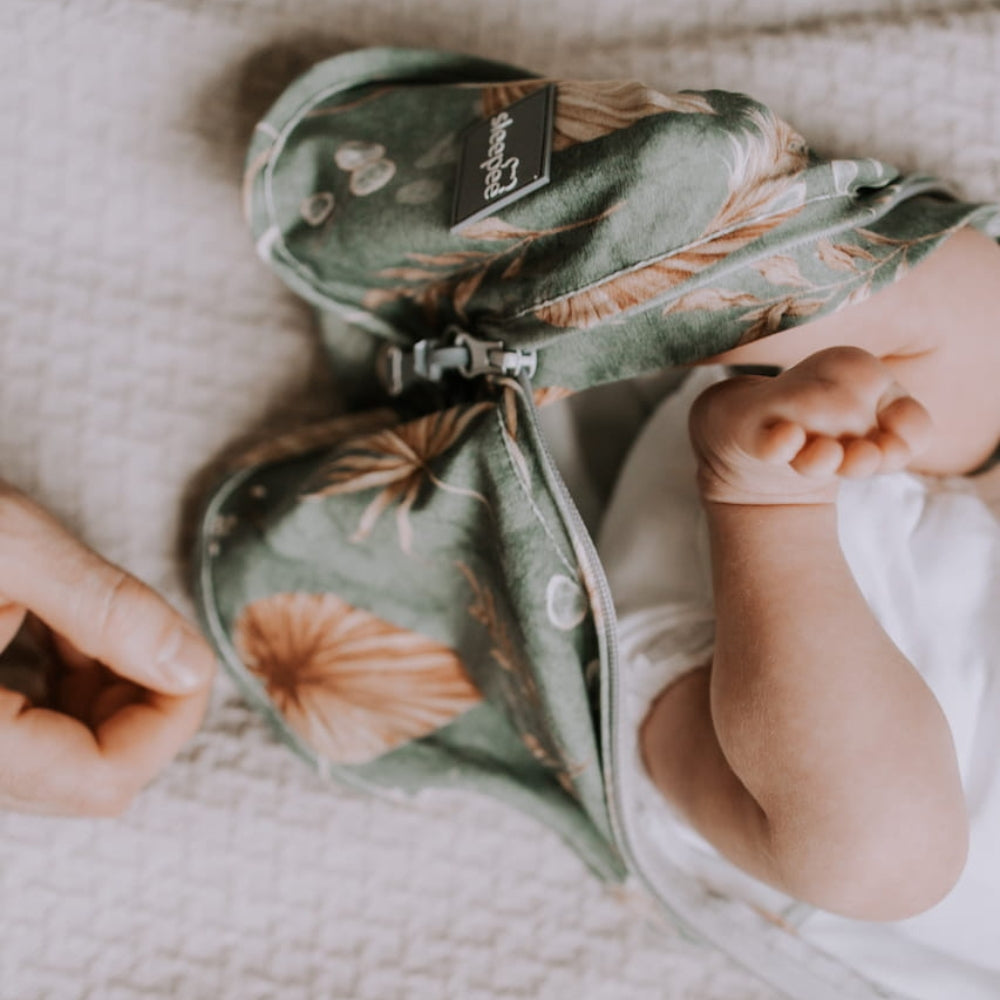 Sleepee otulacz niemowlęcy first step z czapeczką bohemian green