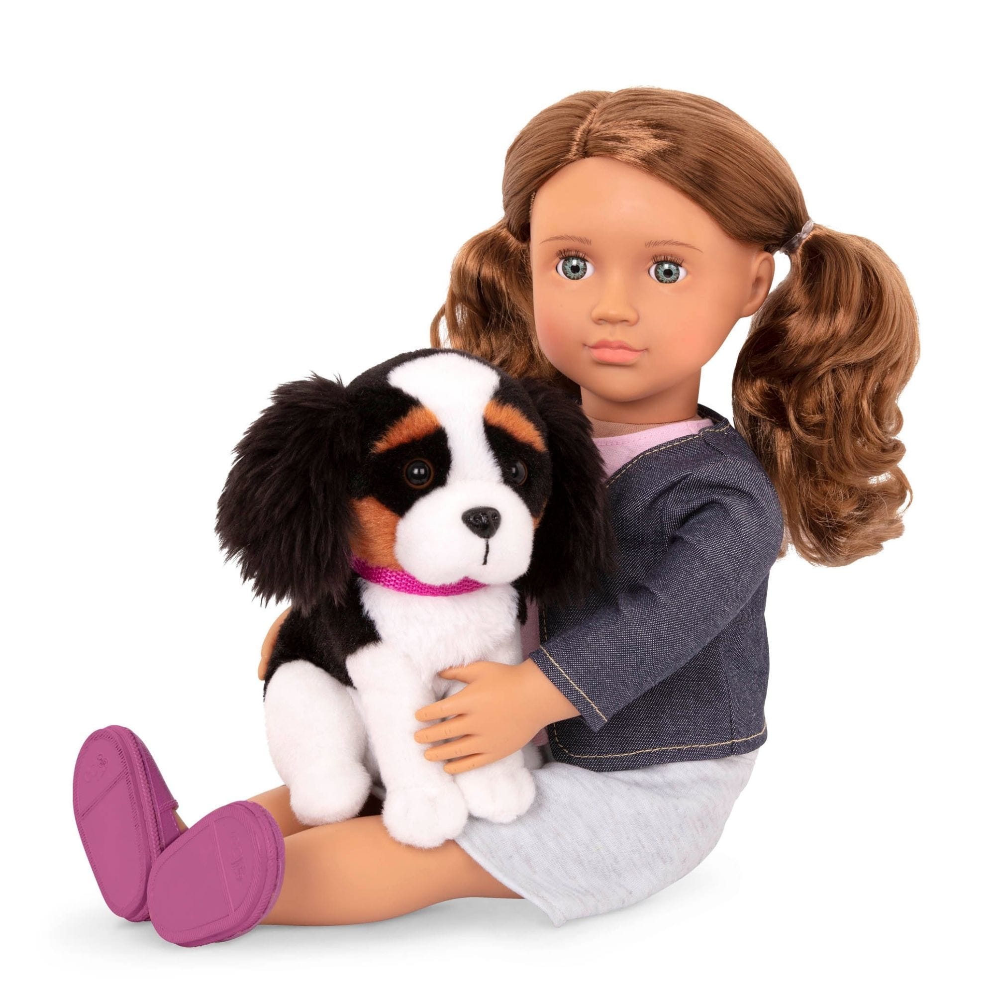 Our Generation Lalka dla dzieci Maddie 46cm z pieskiem rasy King Charles Spaniel - 4kidspoint.pl
