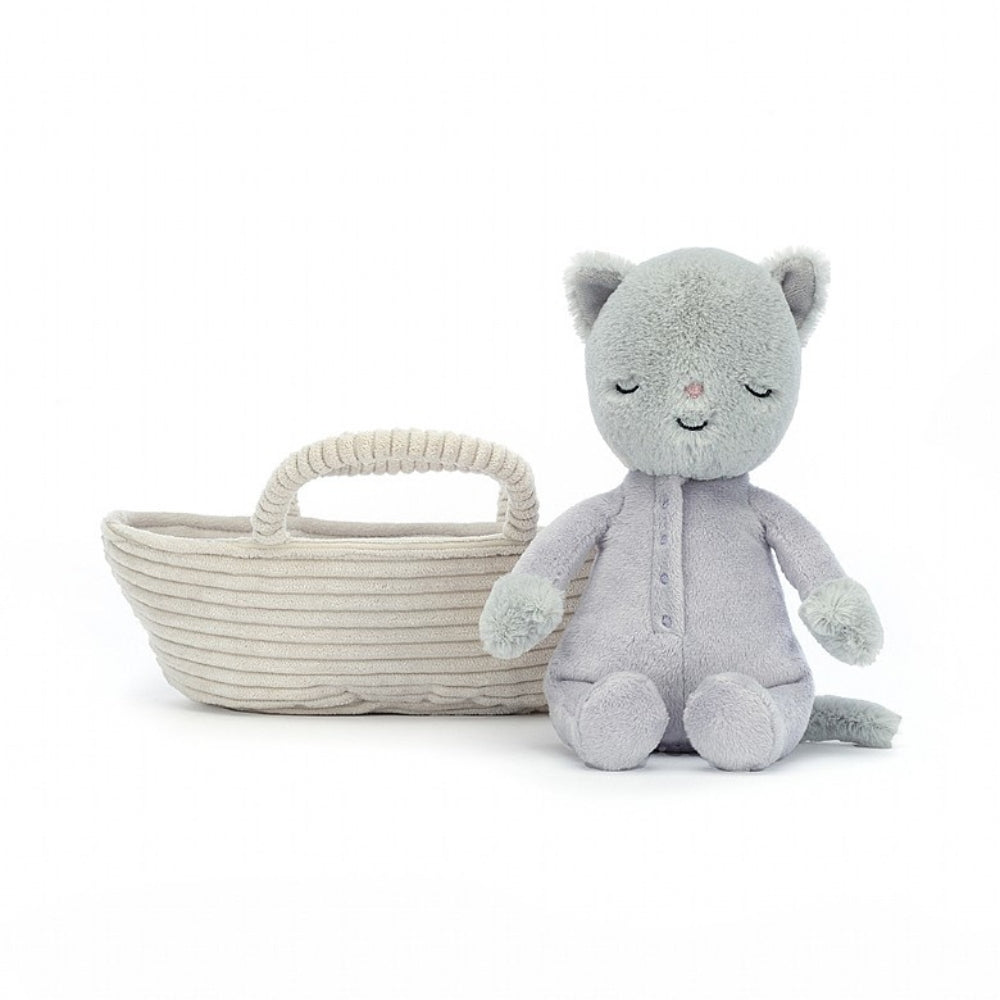 Jellycat maskotka Kotek w Koszyczku 19 cm