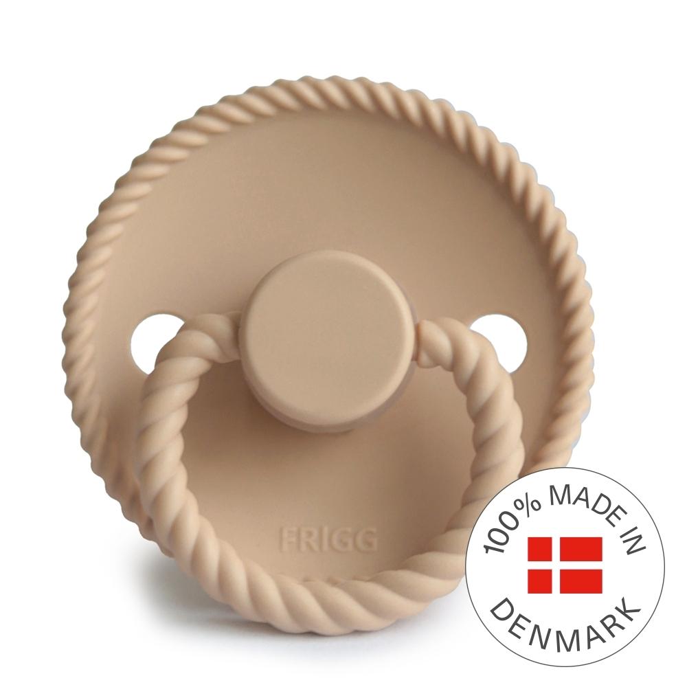 Frigg Smoczek dla niemowlaka silikonowy okrągły Rope Croissant 6m+