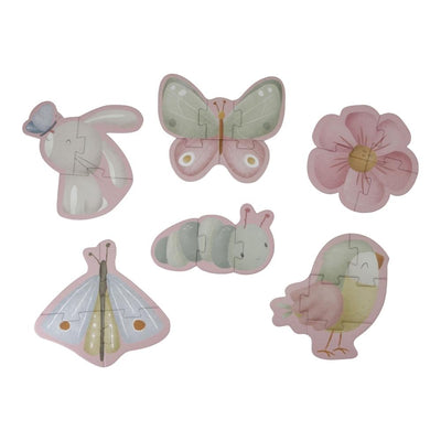 Little Dutch Puzzle dla dzieci Flowers & Butterflies 6 el.