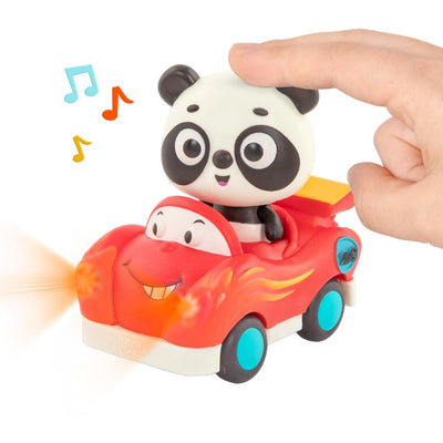 B.Toys seria Land of B. Miękkie autko sensoryczne z wyścigówka z pandą